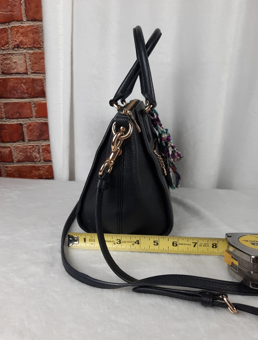Coach Elegant Elise Sathcel Bag with Scarf Accent - Picture 14 of 15